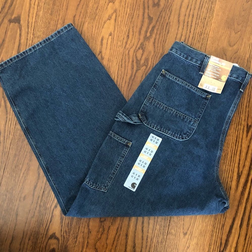 CARHARTT Mens Original Loose Fit Denim Jeans 42 x 32 NWT - Picture 4 of 10